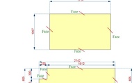 CAD Zeichnung der Laminam Arbeitsplatten