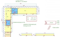 Zeichnung der Granit Arbeitsplatten und Fensterbänke Belvedere