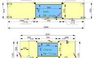 Zeichnung der zwei Santa Margherita Quarz Arbeitsplatten 