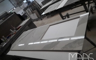 Produktion - Classic Statuario Infinity Arbeitsplatte mit Ausschnitt