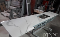 Produktion - Polierte Classic Statuario Infinity Arbeitsplatte