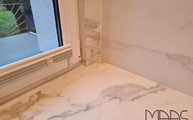 Marmoroptik der Calacatta Level Keramik Arbeitsplatte