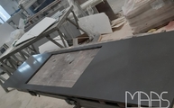 Produktion - Ausschnitt in der Marengo Silestone Arbeitsplatte