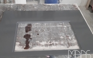 Produktion - Marengo Silestone Arbeitsplatte mit Ausschnitt