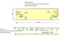 Zeichnung der Glasrückwand
