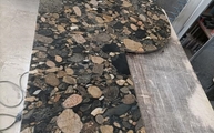 Produktion -  Marinace Gold Granit Arbeitsplatte mit Rundung