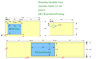 CAD Zeichnung der Granit Arbeitsplatten in Ratingen