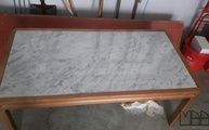 Marmor Tischplatte Bianco Carrara C in Reutlingen geliefert