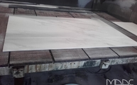 Produktion - Level Keramik Tischplatte Statuario Michelangelo in 1,2 cm