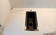 Schmale Spüle in der Classic Statuario Infinity Arbeitsplatte