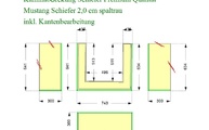 CAD Zeichnung der Schiefer Kaminabdeckung