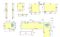 CAD Zeichnung der Caesarstone Arbeitsplatten und Thekenabdeckung