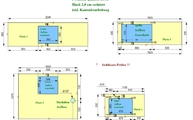 CAD Zeichnung der vier Granitplatten