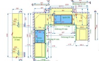 CAD Zeichnung der Ivory Brown / Shivakashi Granit Arbeistplatten