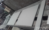 Produktion - 5141 Frosty Carina Caesarstone Arbeitsplatten