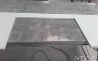 Produktion - 5141 Frosty Carina Caesarstone Arbeitsplatte mit Ausschnitt