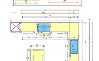 Zeichnung der Silestone Arbeitsplatten, Tischplatte, Wischleisten und Abdeckplatten