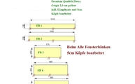 CAD Zeichnung der Marmor Fensterbänke