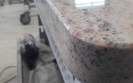 Produktion - Gerundete Ivory Brown Granit Arbeitsplatte