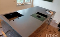 Montage der Black Tinta Unita Level Keramik Arbeitsplatte in Sangerhausen