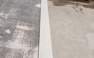 Produktion - Bottega Caliza Porcelanosa Waschtischplatte und Rückwand