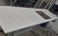 Produktion - Glem White Porcelanosa Arbeitsplatte mit Ausschnitt