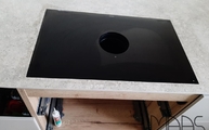 VK03 Grigio Dekton Arbeitsplatte mit flächenbündig eingebautem Bora Ceranfeld