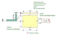 CAD Zeichnung der Granit Backunterlage