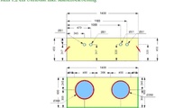 CAD Zeichnung der Dekton Waschtischplatte und Rückwand