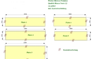 CAD Zeichnung der fünf Silestoneplatten