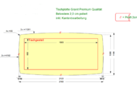 CAD Zeichnung der Granit Tischplatte