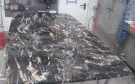 Produktion - Granit Tischplatte Belvedere