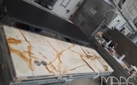 Produktion - Roma Imperiale Granit Rückwand