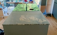 Kücheninsel mit Black Cosmic Granit Arbeitsplatte