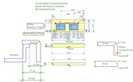 Zeichnung der Caesarstone Waschtischplatte und Rückwand