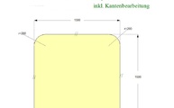 CAD Zeichnung der Tischplatte