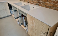 AU200 Beach White Diresco Arbeitsplatte mit Spülen