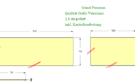 CAD Zeichnung der Granit Arbeitsplatten und Sockelleiste