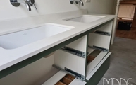 Doppelwaschtischplatte Moon White von Porcelanosa