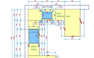 CAD Zeichnung der vier Arbeitsplatten aus Neolith