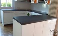 U-förmige 4120 Raven Caesarstone Arbeitsplatten 