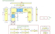 CAD Zeichnung der Granit Arbeitsplatten und Wischleisten Atlantic Yellow