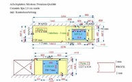 Zeichnung der Silestone Arbeitsplatten aus dem Material Cemento Spa