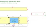 CAD Zeichnung der Dekton Arbeitsplatte und Wandpaneels