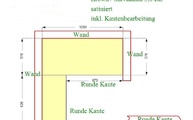 Zeichnung der Granit Arbeitsplatten in Stuttgart