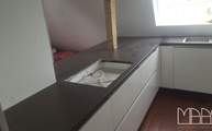 Montage der Silestone Merope Arbeitsplatten in Stuttgart