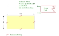 CAD Zeichnung der Dekton Tischplatte 