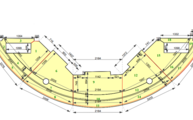 CAD Zeichnung der Granit Treppen und Podestplatten