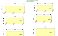 CAD Zeichnung der sechs Marmor Fensterbänke 