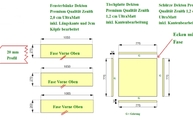 CAD Zeichnung der Dekton Tischplatte